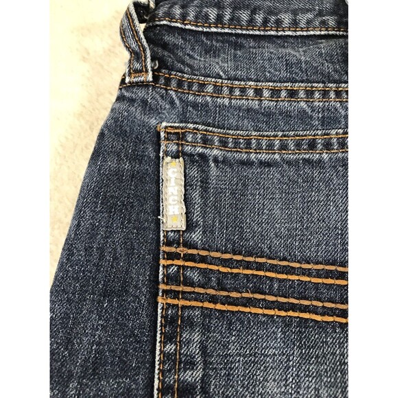 Cinch Jeans Mens 35x34 Dark Blue Denim White Label Straight Western MB98034 - Picture 7 of 15